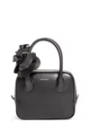 Magda Butrym Brigette Floral-appliqué Leather Tote Bag In Black