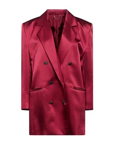 Magda Butrym Woman Blazer Burgundy Size 4 Silk In Red