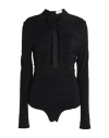 Magda Butrym Woman Bodysuit Black Size 8 Viscose, Elastane