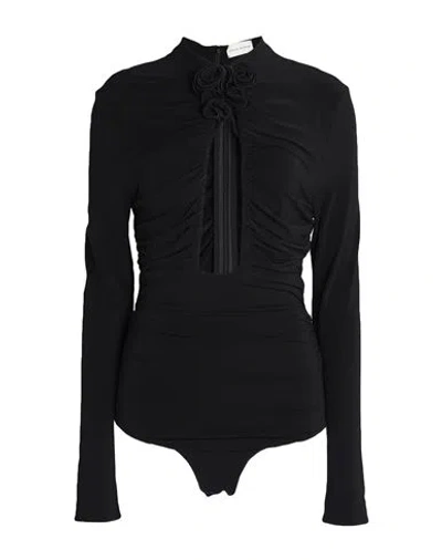 Magda Butrym Woman Bodysuit Black Size 8 Viscose, Elastane