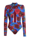 Magda Butrym Woman Bodysuit Bright Blue Size 6 Viscose, Elastane