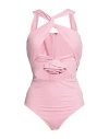 Magda Butrym Woman Bodysuit Pink Size 6 Viscose, Elastane