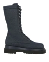 Magda Butrym Woman Boot Blue Size 6 Cotton, Polyester