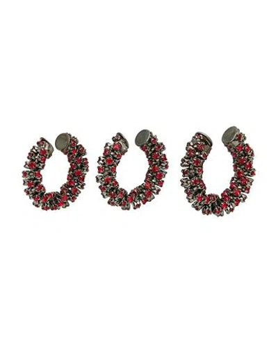 Magda Butrym Woman Earrings Red Size - Brass In Multi