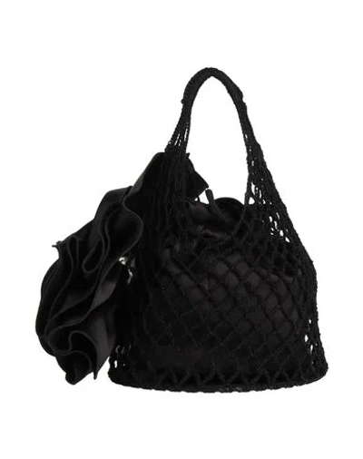 Magda Butrym Woman Handbag Black Size - Cotton, Viscose, Silk, Calfskin