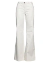 Magda Butrym Woman Jeans Light Grey Size 6 Cotton