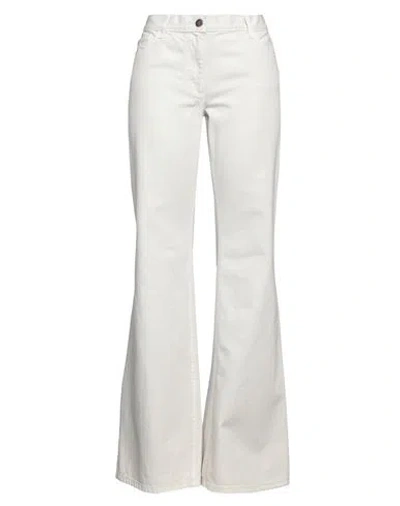 Magda Butrym Woman Jeans Light Grey Size 6 Cotton