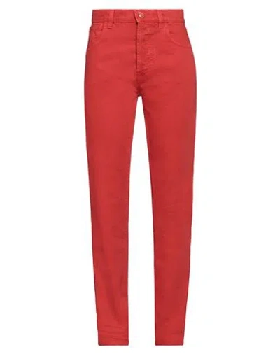 Magda Butrym Woman Jeans Red Size 2 Cotton