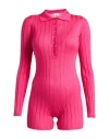 Magda Butrym Woman Jumpsuit Fuchsia Size 4 Cashmere, Silk In Pink