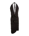 Magda Butrym Woman Midi Dress Dark Brown Size 6 Viscose, Elastane