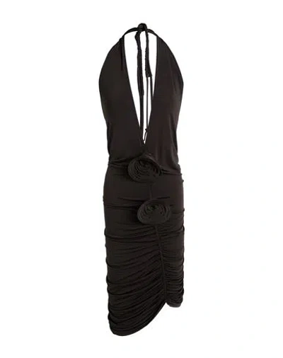 Magda Butrym Woman Midi Dress Dark Brown Size 6 Viscose, Elastane