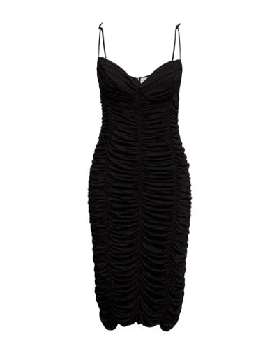 Magda Butrym Woman Midi Dress Dark Brown Size 8 Viscose, Elastane
