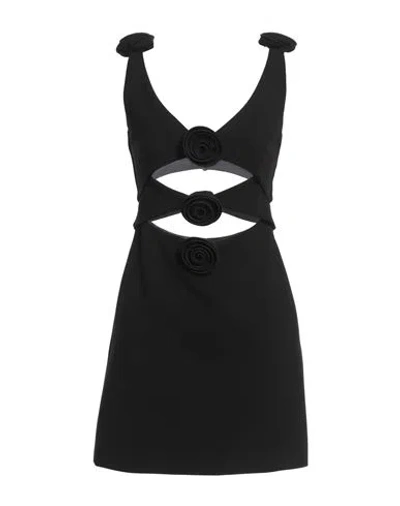 Magda Butrym Woman Mini Dress Black Size 4 Wool, Elastane