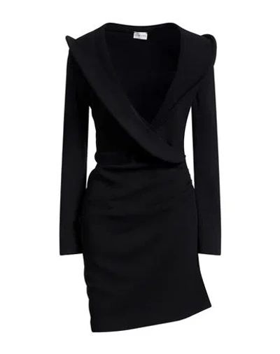Magda Butrym Woman Mini Dress Black Size 6 Wool, Elastane