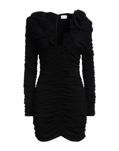 Magda Butrym Woman Mini Dress Black Size 8 Viscose, Polyester, Elastane