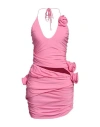 Magda Butrym Woman Mini Dress Pink Size 10 Viscose, Elastane In Pink