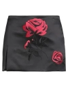 Magda Butrym Embroidered Silk And Wool-blend Mini Skirt In Black