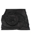 Magda Butrym Silk Mini Skirt With 3d In Black