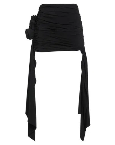 Magda Butrym Woman Mini Skirt Black Size 8 Viscose, Elastane
