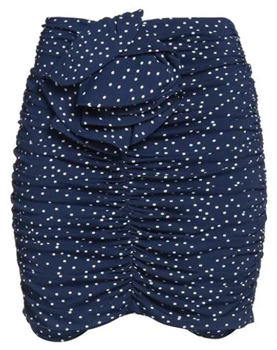 Magda Butrym Woman Mini Skirt Blue Size 6 Viscose, Elastane