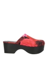 Magda Butrym Woman Mules & Clogs Red Size 6 Silk In Red