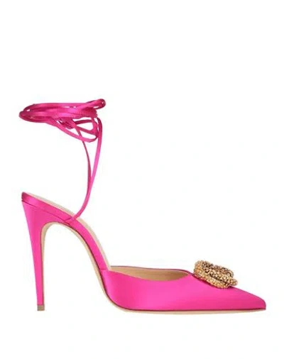 Magda Butrym Woman Pumps Fuchsia Size 7.5 Silk
