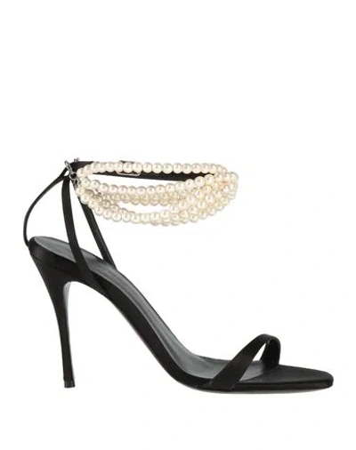 Magda Butrym Woman Sandals Black Size 7 Silk