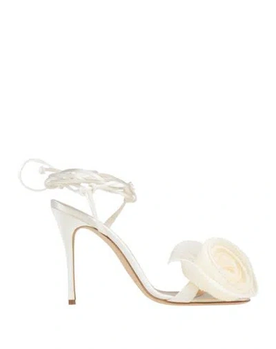 Magda Butrym Woman Sandals White Size 6 Silk