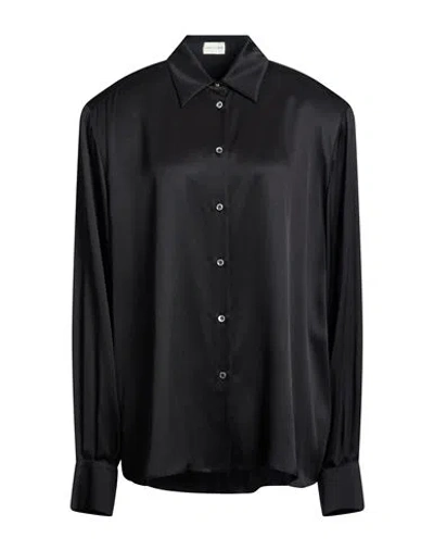 Magda Butrym Woman Shirt Black Size 8 Silk, Elastane