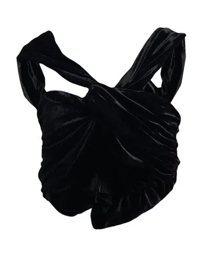 Magda Butrym Woman Top Black Size 6 Viscose, Nylon, Elastane