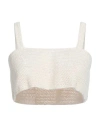 Magda Butrym Woman Top Cream Size 4 Cotton, Viscose In White
