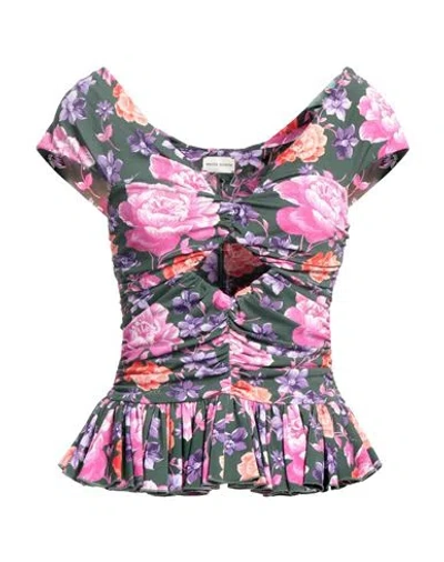 Magda Butrym Woman Top Military Green Size 8 Viscose, Elastane