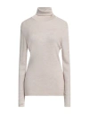 Magda Butrym Woman Turtleneck Beige Size 6 Cashmere, Wool, Silk In Beige