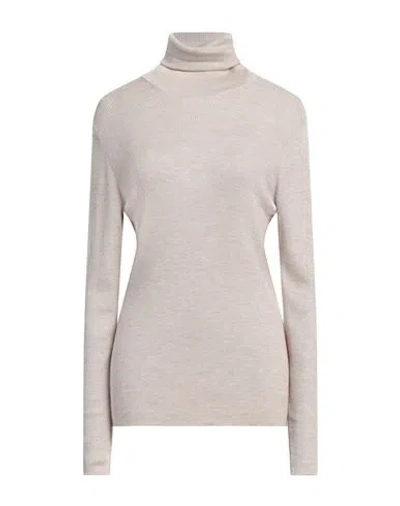 Magda Butrym Woman Turtleneck Beige Size 6 Cashmere, Wool, Silk