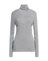 Magda Butrym Woman Turtleneck Grey Size 6 Cashmere, Wool, Silk
