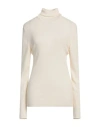 Magda Butrym Woman Turtleneck Ivory Size 4 Cashmere, Wool, Silk In White