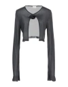 Magda Butrym Woman Wrap Cardigans Charcoal Size 6 Silk In Grey