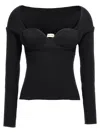 Magda Butrym Long-sleeved Sweater In Black