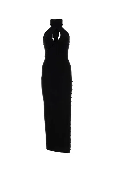 Magda Butrym Women Black Jersey Long Dress