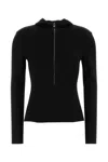 Magda Butrym Women Black Stretch Viscose Blend Top In Black