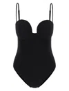 Magda Butrym Thin Shoulder Strap One-piece Swimsuit In Black