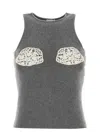 Magda Butrym Grey Cashmere Tank Top