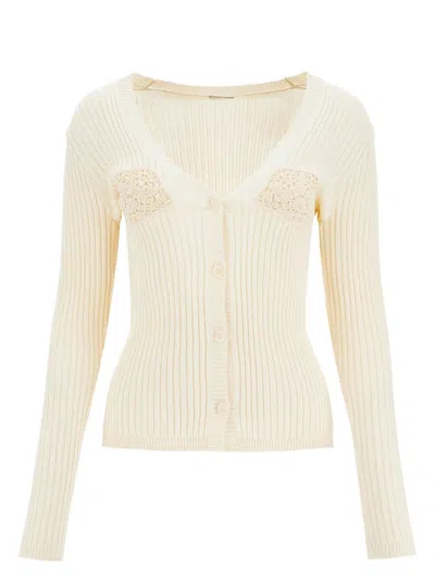 Magda Butrym Women's Cream Cotton Cardigan