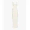 Magda Butrym Linen & Cotton Long Dress In Cream