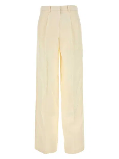 MAGDA BUTRYM WOMEN'S CREAM WOOL BLEND WIDE-LEG PANT
