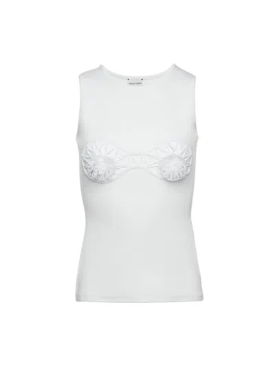 Magda Butrym Women Crochet Bra Tank In White