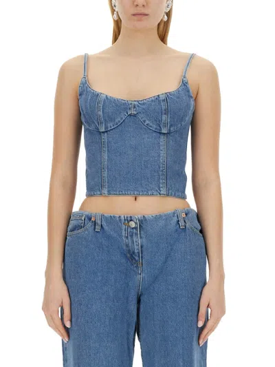 Magda Butrym Women Denim Corset In Blue