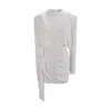 Magda Butrym Appliquéd Cutout Draped Jersey Mini Dress In White