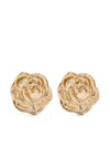 Magda Butrym Floral Stud Earrings Polished Finish In Gold