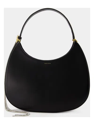 Magda Butrym Black Leather Large Vesna Shoulder Bag